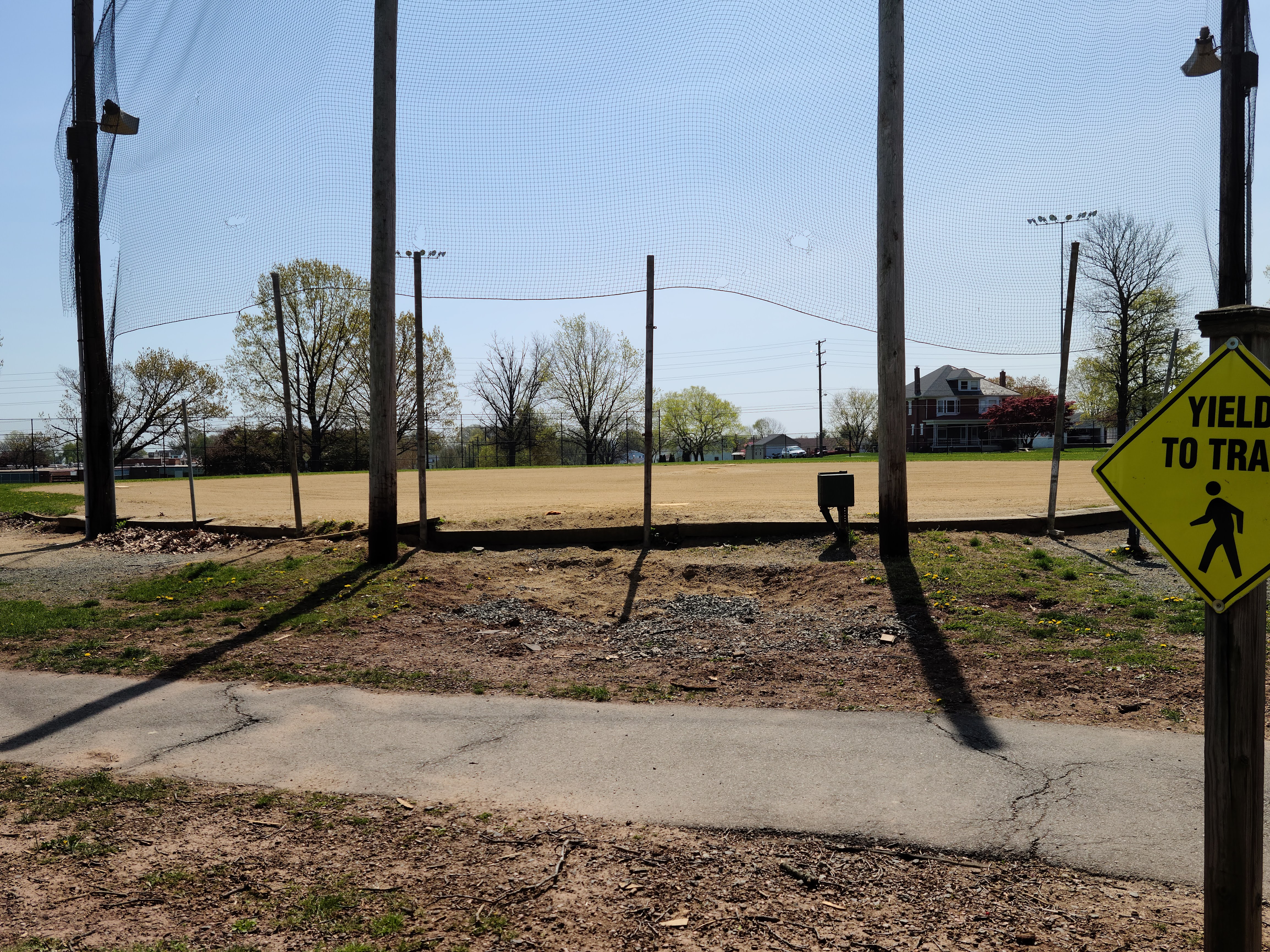 Field view behind backstop