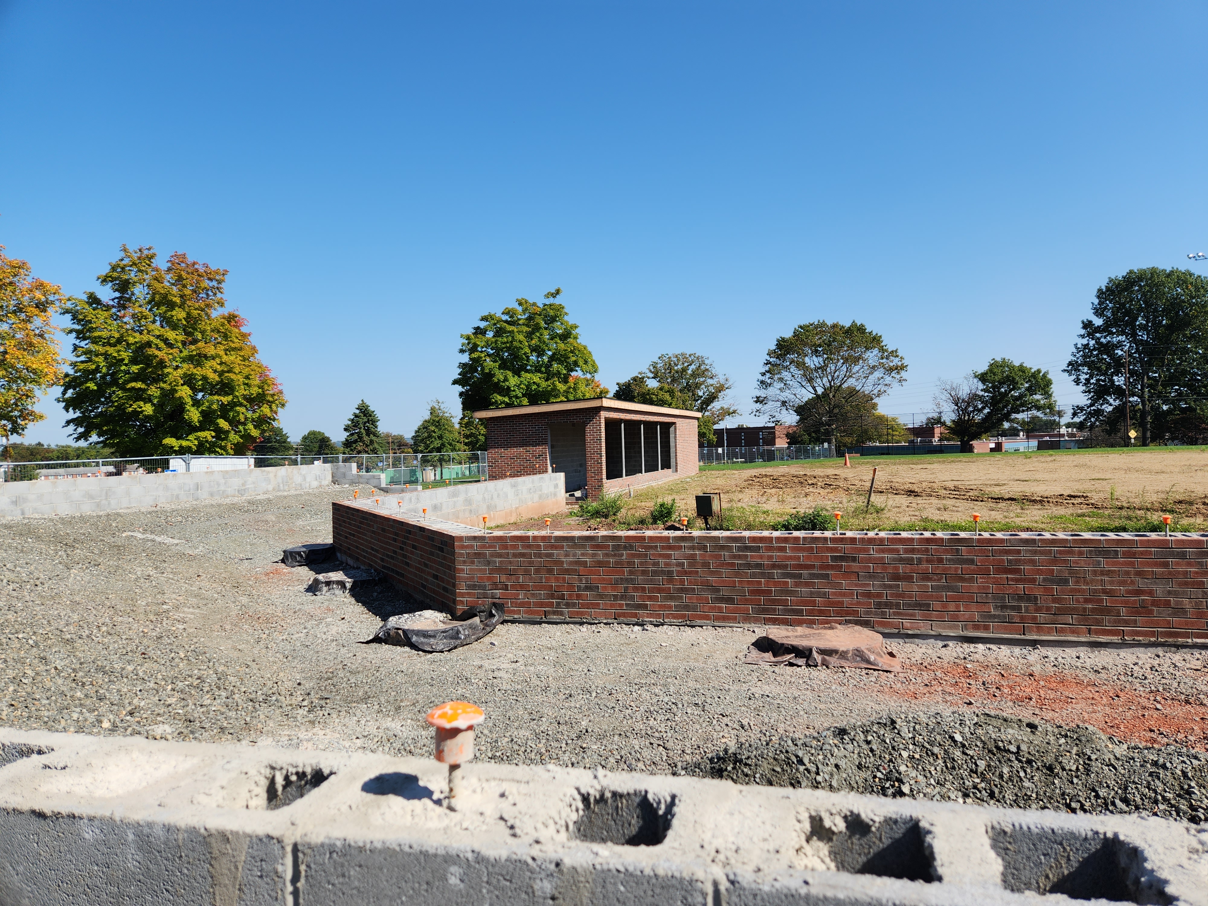 brick on dugout