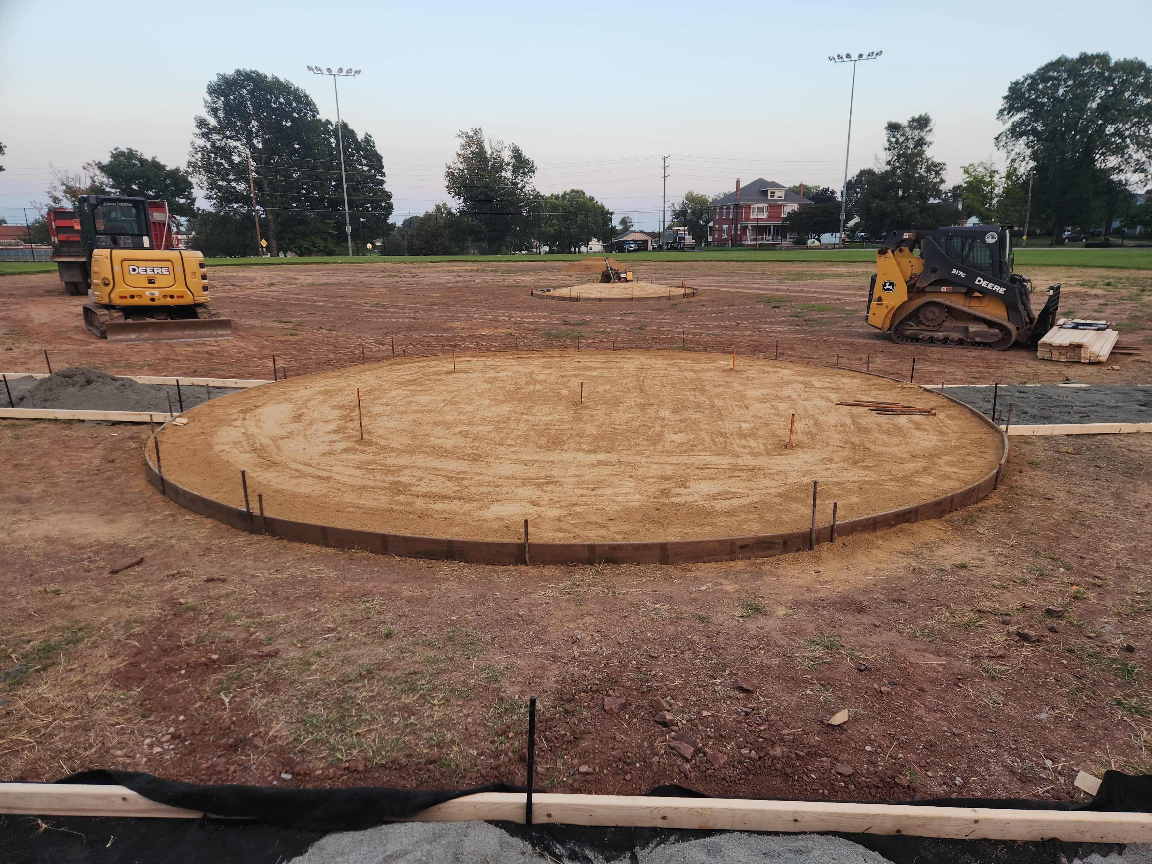 Home plate and mound